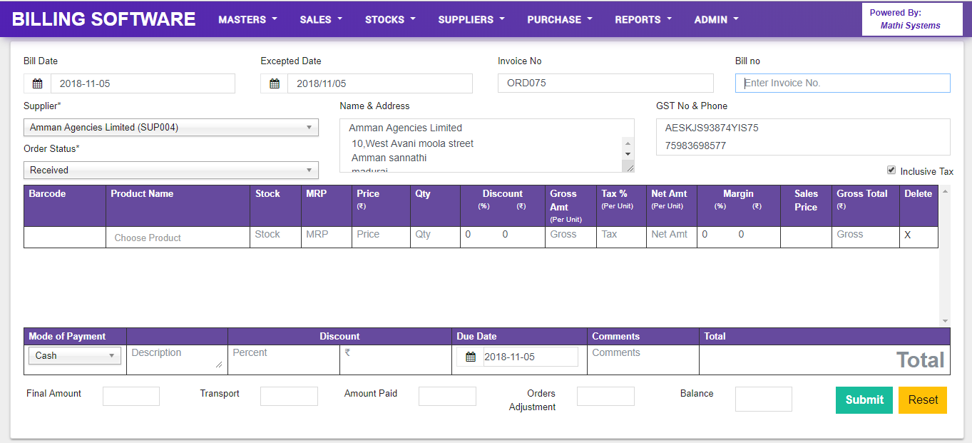 POS Billing Software
